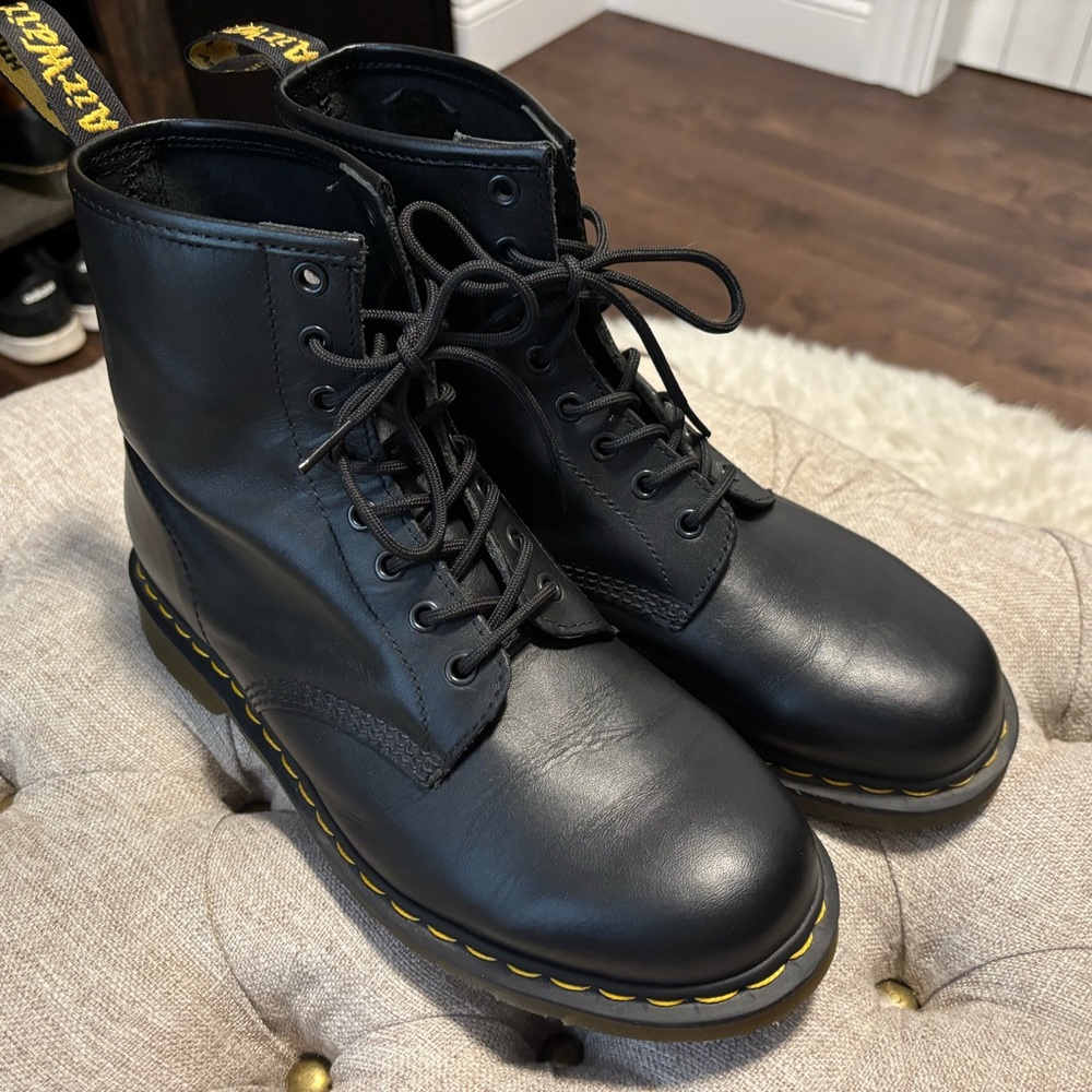 Dr. Martens Black Napa Leather Boots like new!
